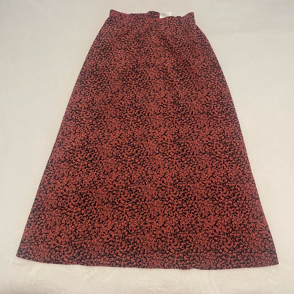 Vintage Red and Black Kathie Lee Collection Maxi Skirt